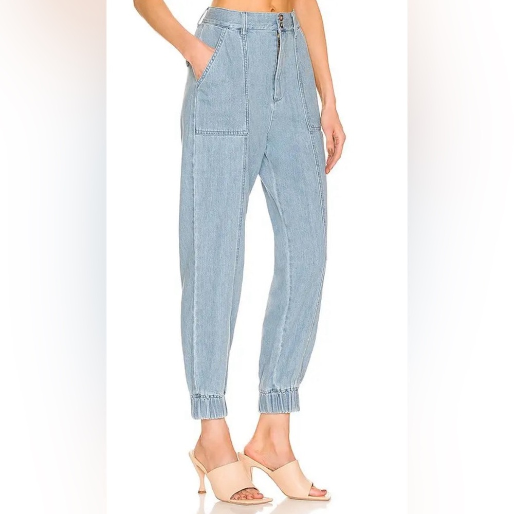 BOYISH by Her The Nico Cargo Style Utility Jogger Light Wash Jeans NWT